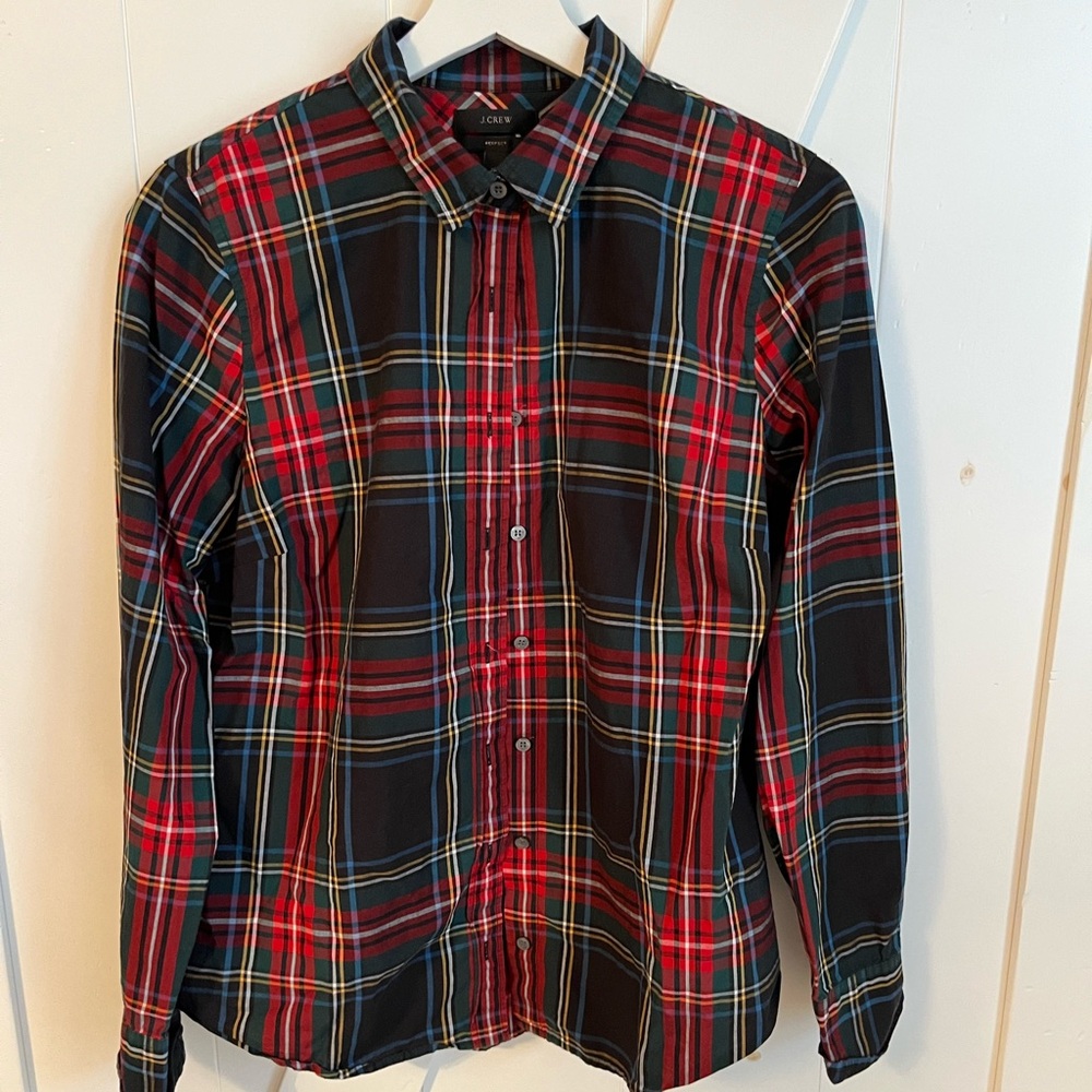 J. CREW Perfect Shirt in Stewart Plaid